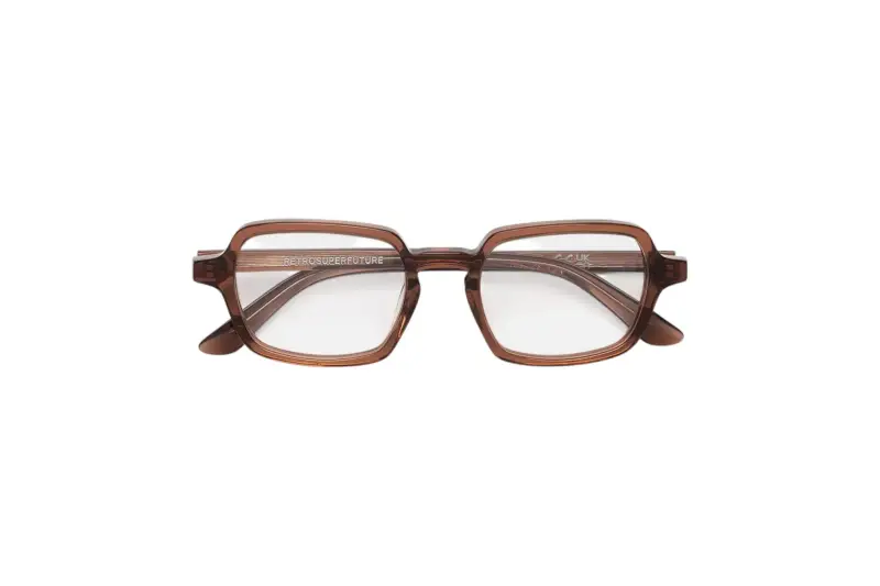 Unisex LCN NUMERO 141 MARRONE Montature da vista Acetato Marrone Squadrata miniatura 2