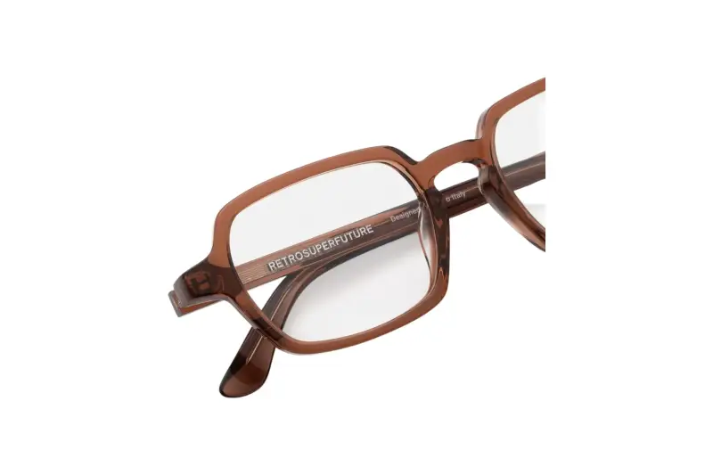 Unisex LCN NUMERO 141 MARRONE Montature da vista Acetato Marrone Squadrata miniatura 3