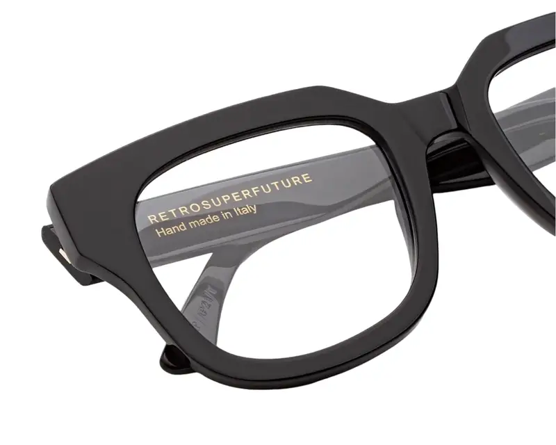 Retrosuperfuture Unisex LRP Sabato optical Nero Montature da vista Acetato Nero Squadrata Normale miniatura 2