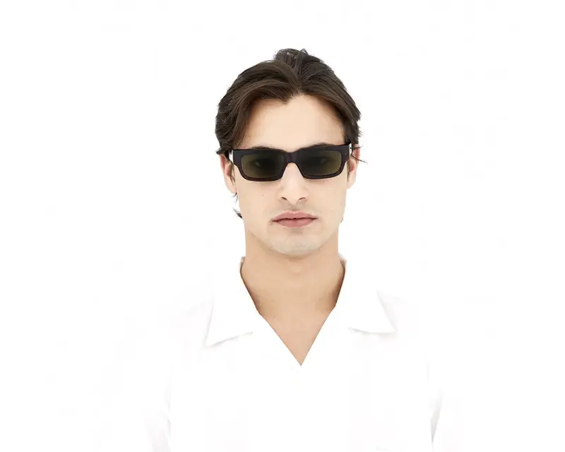 Retrosuperfuture Unisex LRV Roma 3627 Green Occhiali da sole Acetato Havana Verde Squadrata Normale miniatura 2