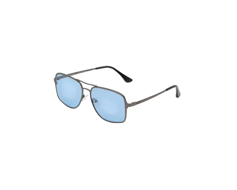 Retrosuperfuture Unisex LSM Spliff Blue-Gun Occhiali da sole Acetato Argento Azzurro Squadrata Normale