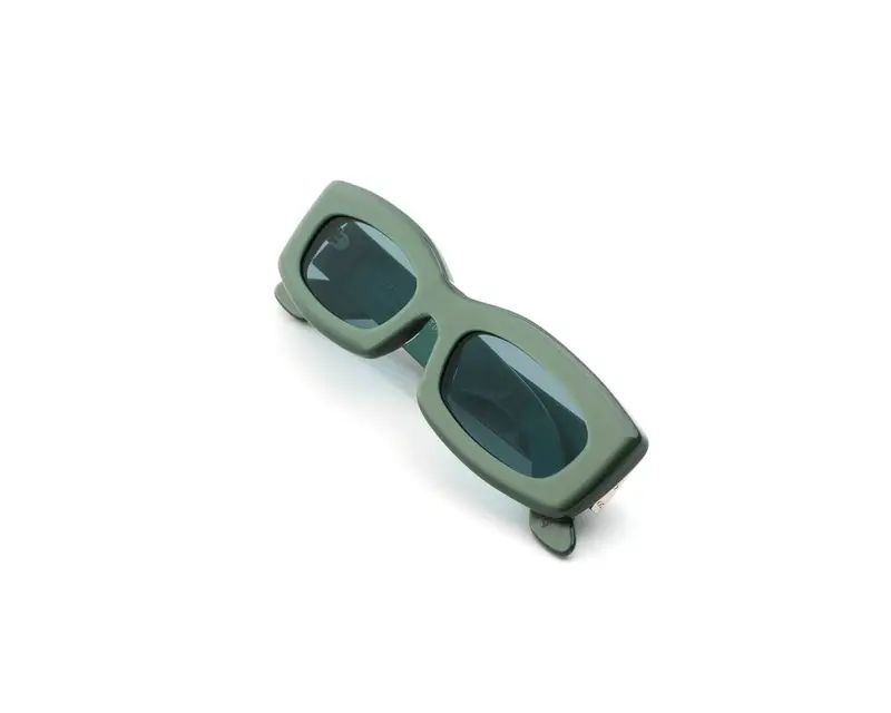 Retrosuperfuture Unisex MWA Zaga Metallic Mint Occhiali da sole Acetato Verde Verde Squadrata Normale miniatura 2