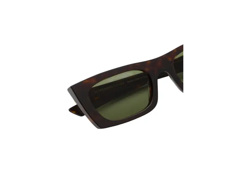 Retrosuperfuture Unisex NC2 Fred 2.0 3627 Occhiali da sole Havana Verde Squadrata Normale miniatura 2