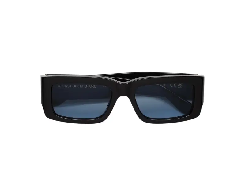 Unisex ONS NOTTE AZURE Occhiali da sole Acetato Nero Blu Squadrata Normale miniatura 2