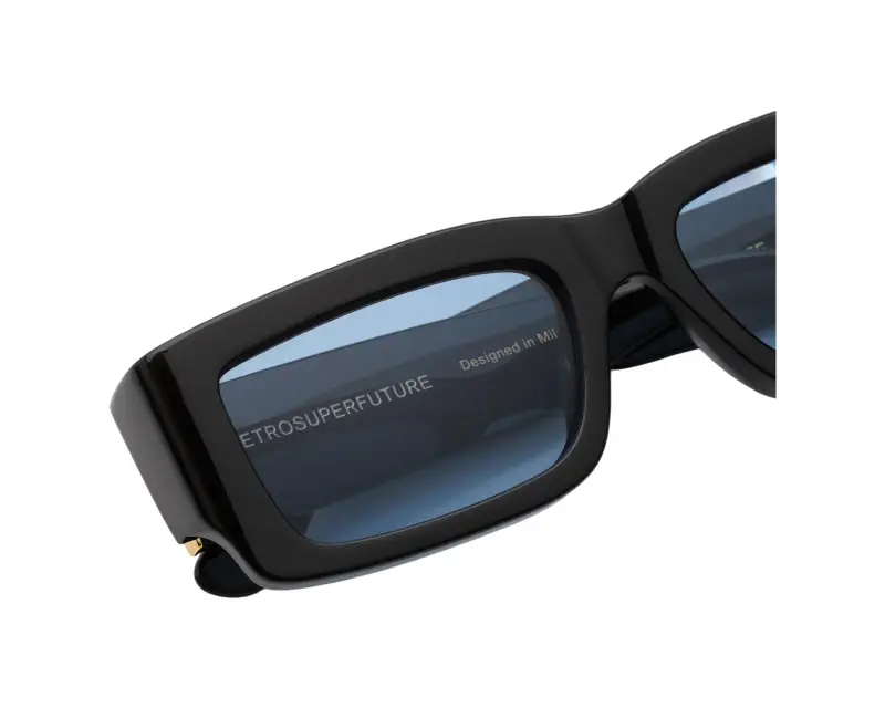 Unisex ONS NOTTE AZURE Occhiali da sole Acetato Nero Blu Squadrata Normale miniatura 3