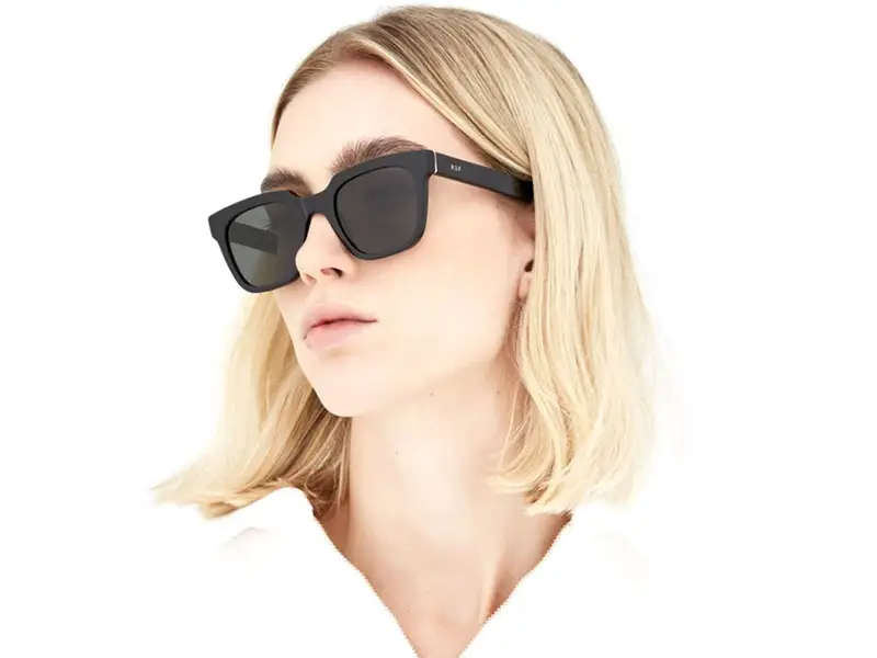 Retrosuperfuture Unisex OQU Giusto Black Occhiali da sole Acetato Nero Nero Squadrata Normale miniatura 3