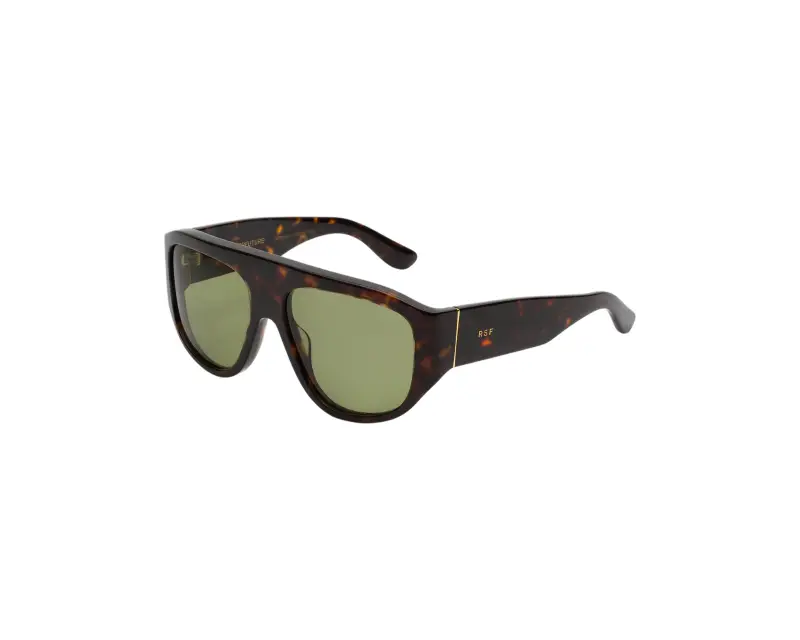Unisex P9F BISCOTTO HAVANA Occhiali da sole Acetato Havana Verde Geometrica