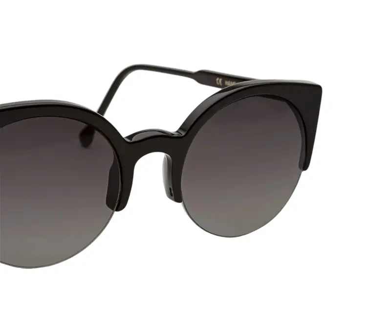 Unisex PHV Lucia Black Occhiali da sole Acetato Nero Bordeaux Squadrata Normale miniatura 3