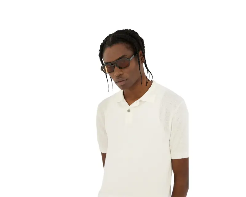 Retrosuperfuture Unisex PJQ Numero 132 Cola Montature da vista Acetato Marrone Squadrata miniatura 3