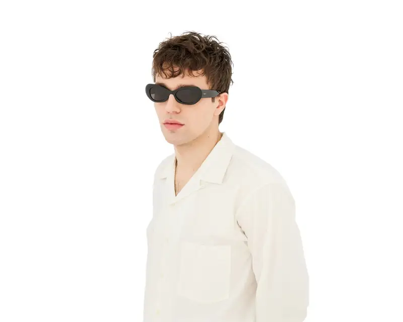 Retrosuperfuture Unisex PK7 Izipho Black Occhiali da sole Acetato Nero Nero Geometrica Normale miniatura 3