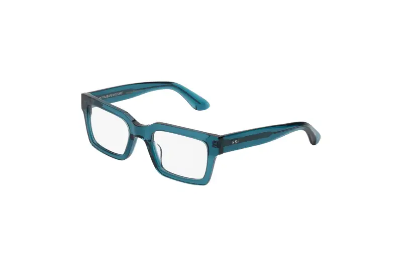 Unisex QAQ NUMERO 144 TEAL Montature da vista Acetato Blu Squadrata