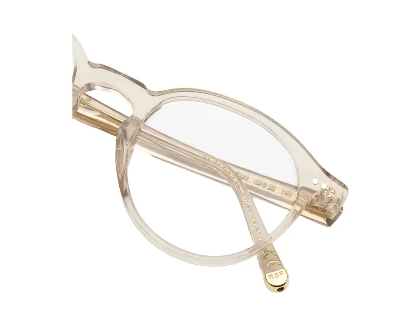 Retrosuperfuture Unisex QM4 The Warhol Optical Resin Montature da vista Acetato Beige Rotonda miniatura 2