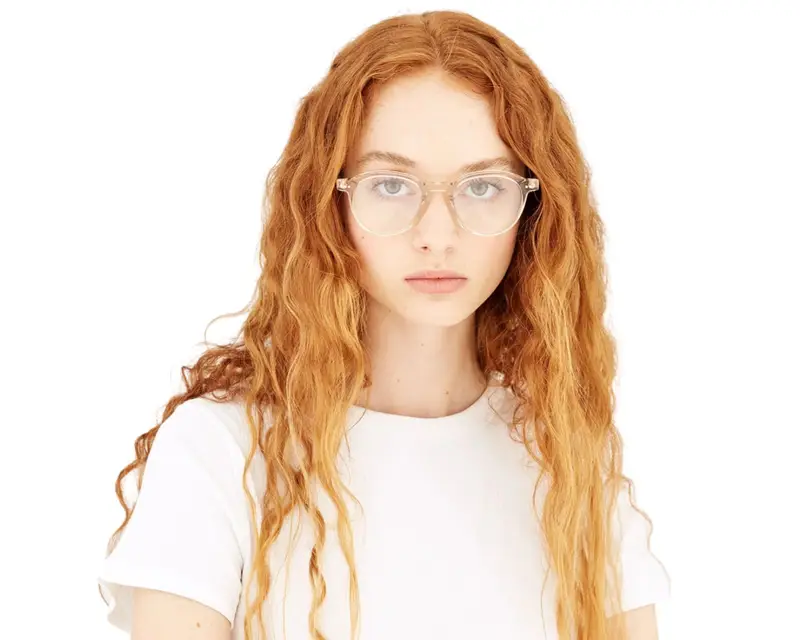 Retrosuperfuture Unisex QM4 The Warhol Optical Resin Montature da vista Acetato Beige Rotonda miniatura 3