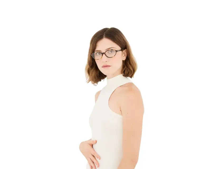 Retrosuperfuture Unisex QNC Numero 04 Burnt Havana Montature da vista Acetato Havana Rotonda miniatura 3