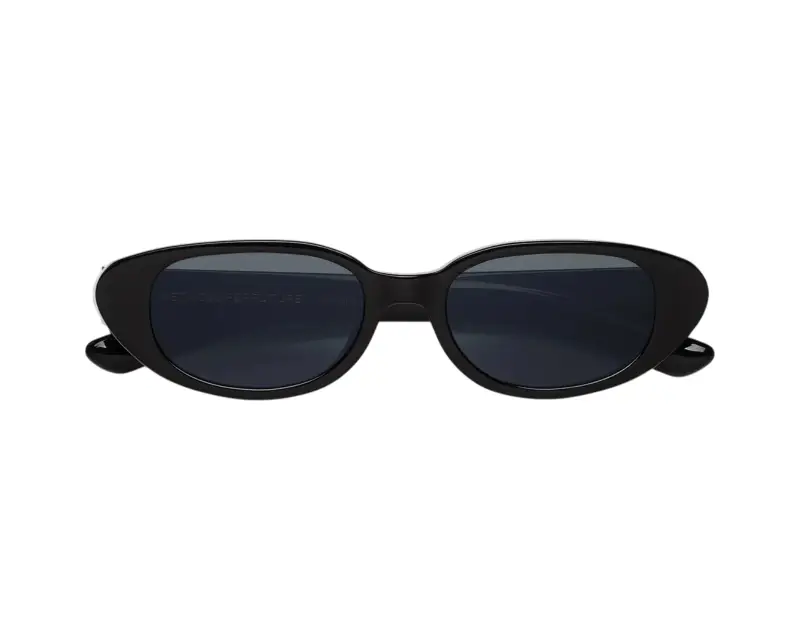 Unisex QQ7 VEGA AZURE Occhiali da sole Acetato Nero Blu Geometrica Normale miniatura 2