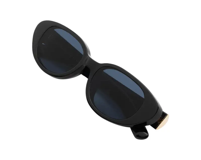 Unisex QQ7 VEGA AZURE Occhiali da sole Acetato Nero Blu Geometrica Normale miniatura 3