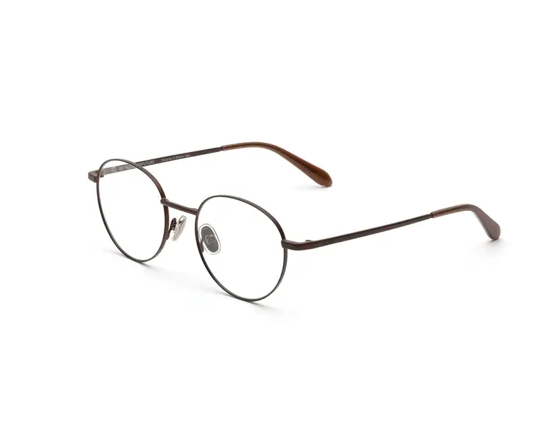 Retrosuperfuture Unisex QQH Numero 137 Dark brown Montature da vista Metallo Marrone  Rotonda