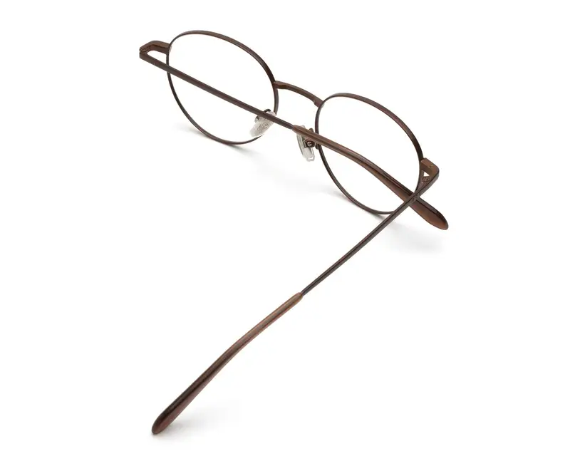 Retrosuperfuture Unisex QQH Numero 137 Dark brown Montature da vista Metallo Marrone Rotonda miniatura 2