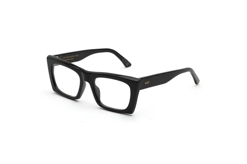Retrosuperfuture Unisex R2N Numero 117 Nero Montature da vista Acetato Nero  Squadrata