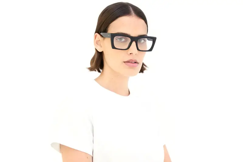 Retrosuperfuture Unisex R2N Numero 117 Nero Montature da vista Acetato Nero Squadrata miniatura 3