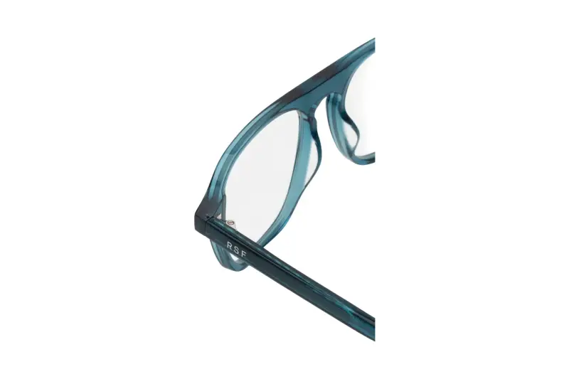 Unisex R9I NUMERO 142 TEAL Montature da vista Acetato Blu Squadrata miniatura 3