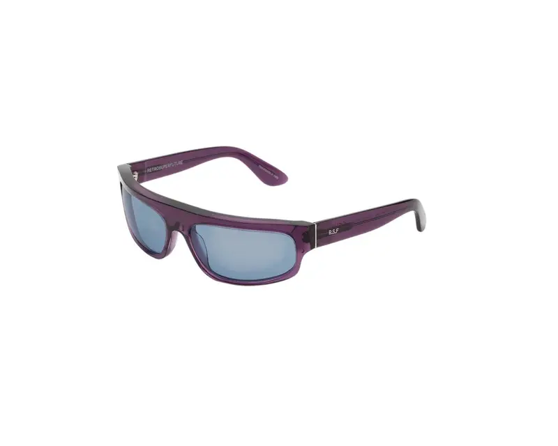 Retrosuperfuture Unisex RD6 Zam Viola Occhiali da sole Acetato Viola Azzurro Squadrata Normale
