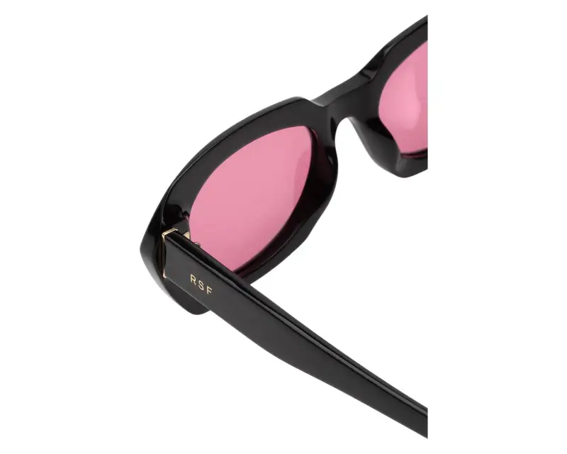 Unisex Retrosuperfuture 1R7 EPOCA FRAGOLINA Occhiali da sole Acetato Nero Rosa Geometrica Normale miniatura 3