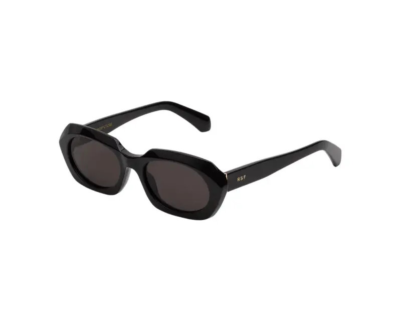 Unisex Retrosuperfuture 4RP EPOCA BLACK Occhiali da sole Acetato Nero Nero Geometrica Normale