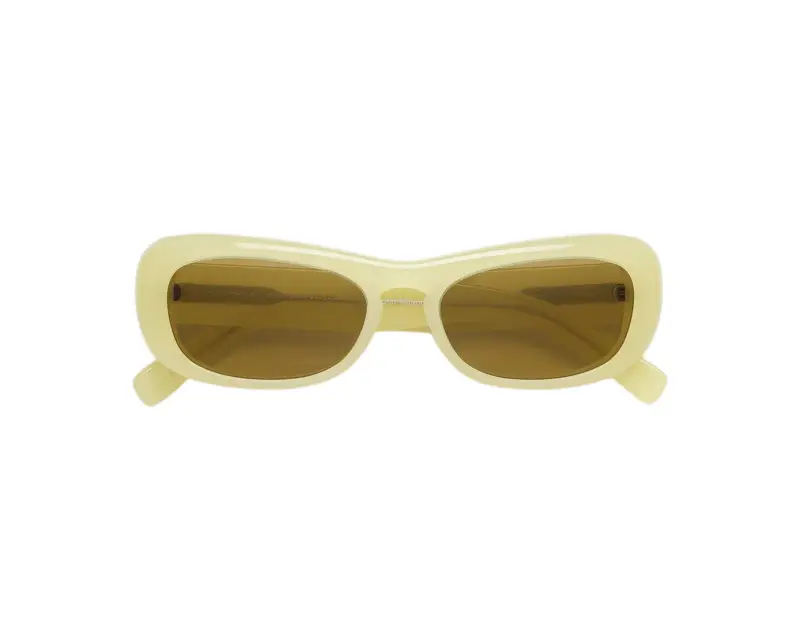 Unisex Retrosuperfuture 6DM SUGO CANARINO Occhiali da sole Acetato Giallo Marrone Squadrata Normale miniatura 2