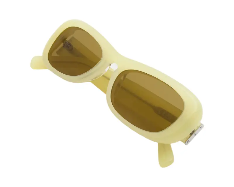 Unisex Retrosuperfuture 6DM SUGO CANARINO Occhiali da sole Acetato Giallo Marrone Squadrata Normale miniatura 3