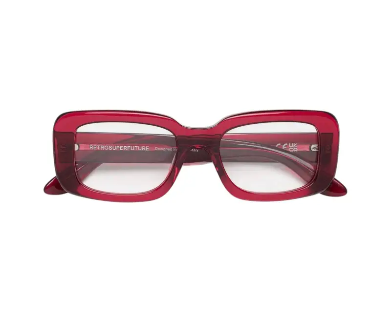 Unisex Retrosuperfuture ARX NUMERO 148 BORDEAUX Montature da vista Acetato Bordeaux Squadrata miniatura 2