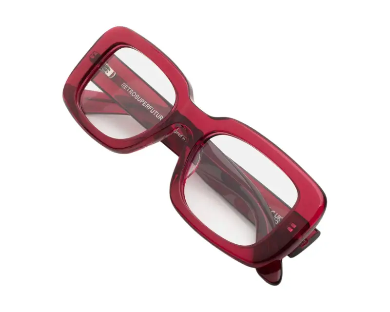 Unisex Retrosuperfuture ARX NUMERO 148 BORDEAUX Montature da vista Acetato Bordeaux Squadrata miniatura 3