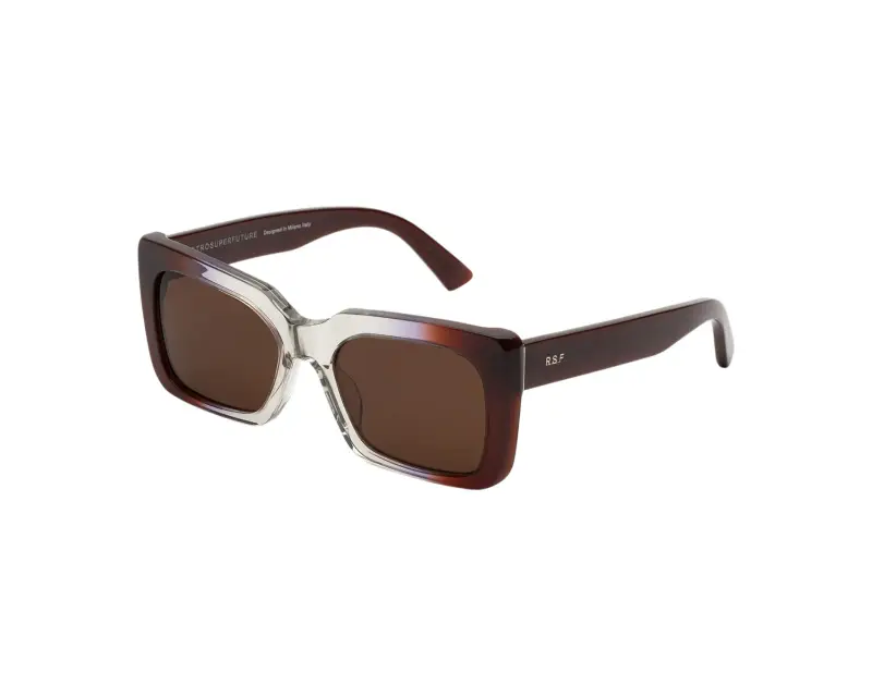 Unisex Retrosuperfuture DRW SENTA SIDE FADE Occhiali da sole Acetato Marrone Marrone Squadrata Normale