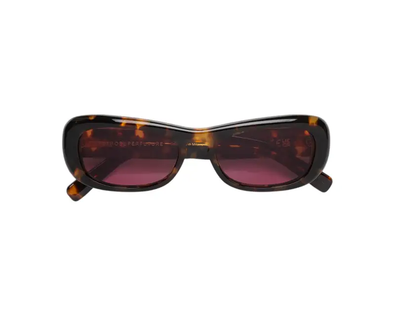 Unisex Retrosuperfuture FXO SUGO BURNT HAVANA Occhiali da sole Acetato Havana Rosa Squadrata Normale miniatura 2