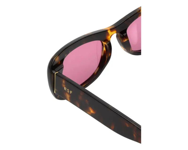 Unisex Retrosuperfuture FXO SUGO BURNT HAVANA Occhiali da sole Acetato Havana Rosa Squadrata Normale miniatura 3