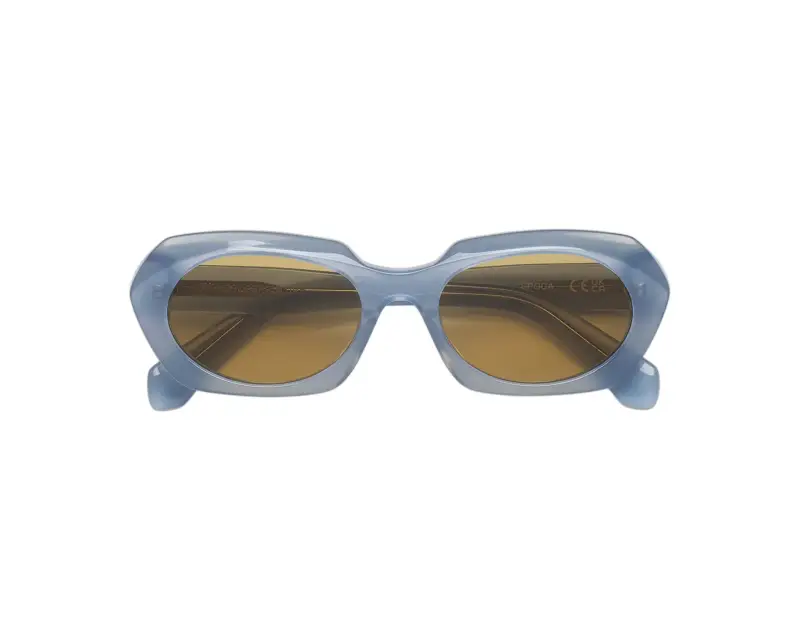 Unisex Retrosuperfuture GQP EPOCA BELLA Occhiali da sole Acetato Azzurro Marrone Geometrica Normale miniatura 2