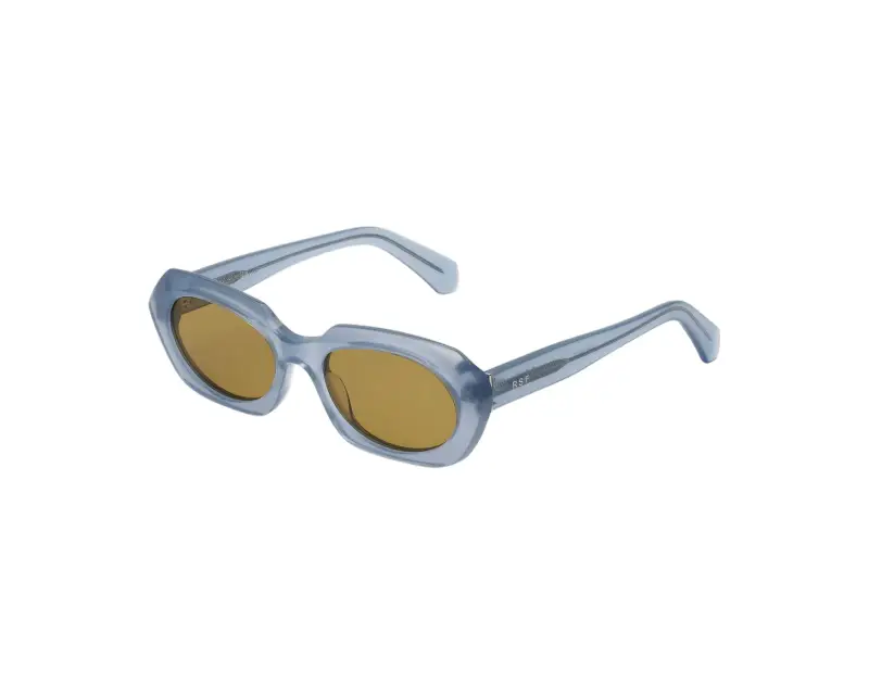 Unisex Retrosuperfuture GQP EPOCA BELLA Occhiali da sole Acetato Azzurro Marrone Geometrica Normale