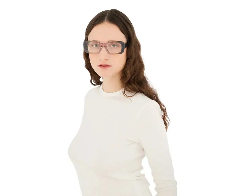 Unisex Retrosuperfuture I4V NUMERO 148 SIDE FADE Montature da vista Acetato Grigio Squadrata miniatura 3