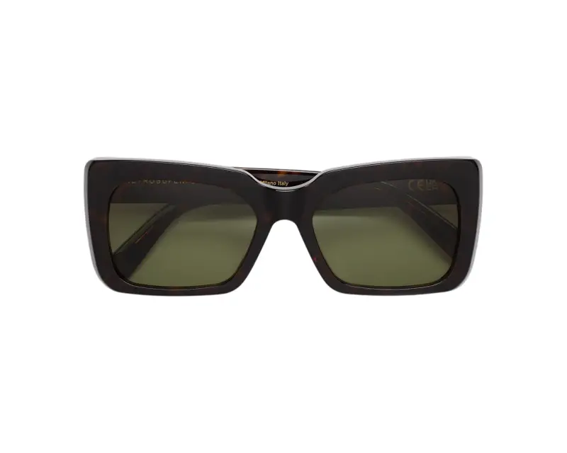Unisex Retrosuperfuture IK1 SENTA HAVANA Occhiali da sole Acetato Havana Verde Squadrata Normale miniatura 2
