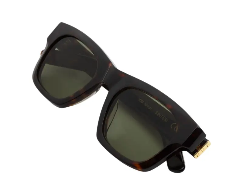 Unisex Retrosuperfuture IQM SINTESI 3627 Occhiali da sole Acetato Havana Verde Squadrata Normale miniatura 3
