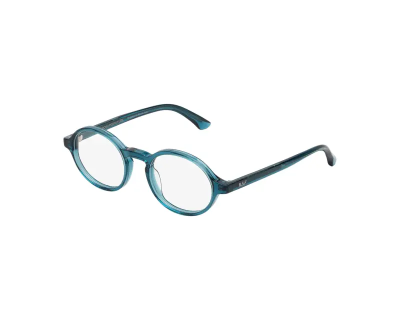 Unisex Retrosuperfuture J9I NUMERO 140 TEAL Montature da vista Acetato Blu Rotonda