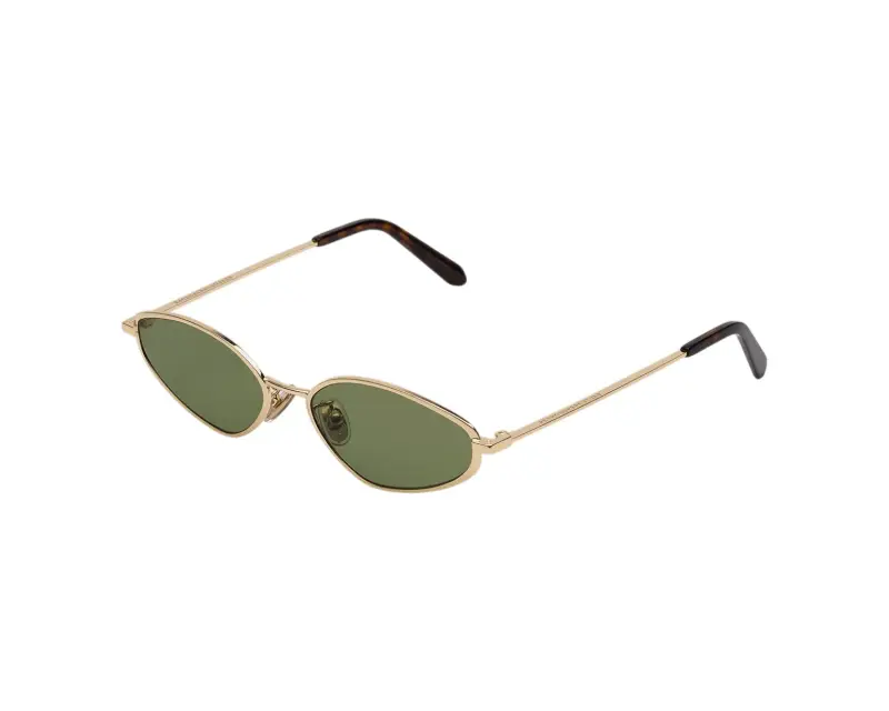 Unisex Retrosuperfuture VGI ZYRA CLASSIC Occhiali da sole Metallo Oro Verde Geometrica Normale