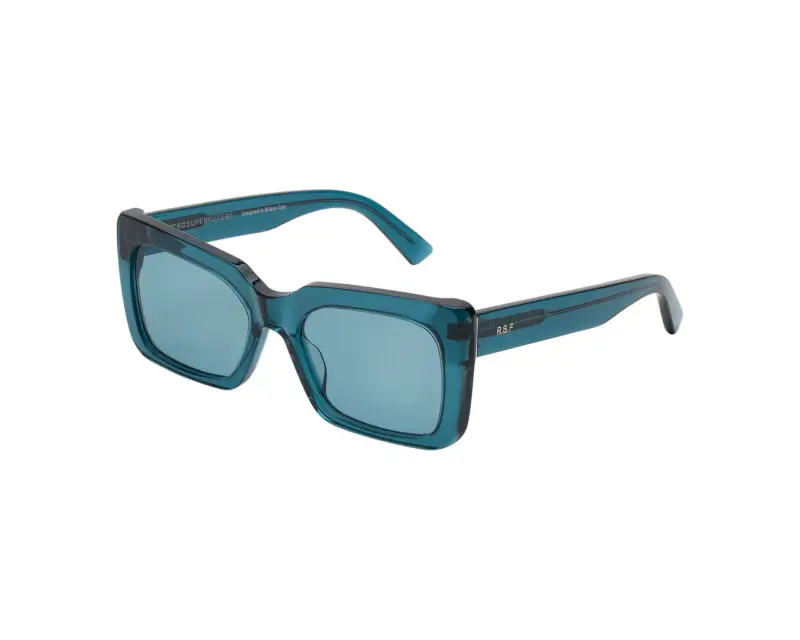 Unisex Retrosuperfuture W1A SENTA TEAL Occhiali da sole Acetato Blu Azzurro Squadrata Normale