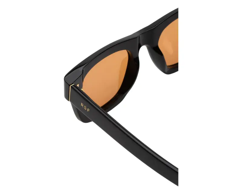 Unisex Retrosuperfuture ZOR SINTESI REFINED Occhiali da sole Acetato Nero Arancione Squadrata Normale miniatura 3