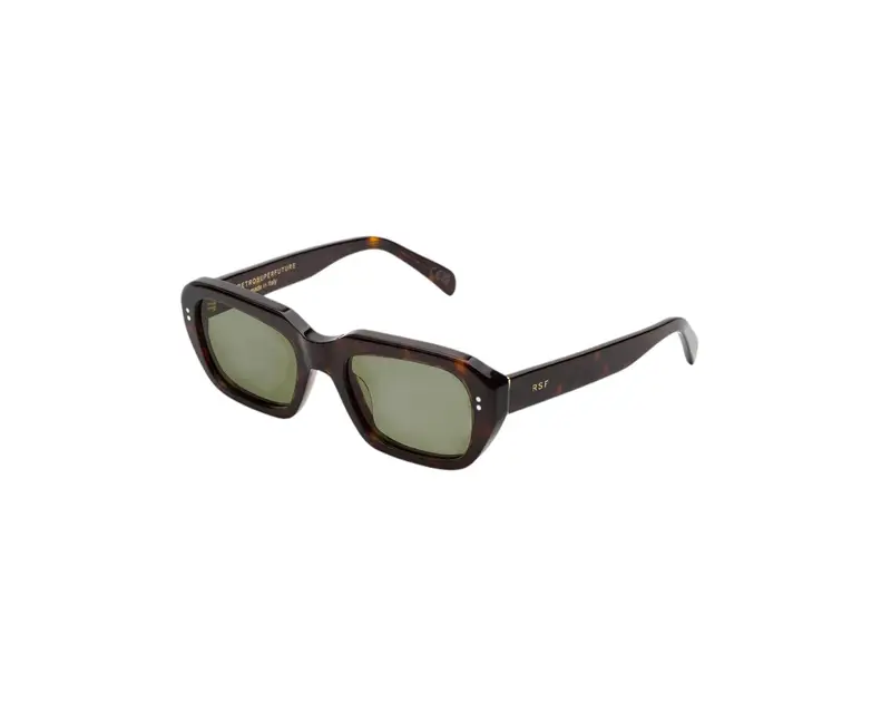 Retrosuperfuture Unisex RHP Miles 3627 Occhiali da sole Acetato Havana Verde Squadrata Normale