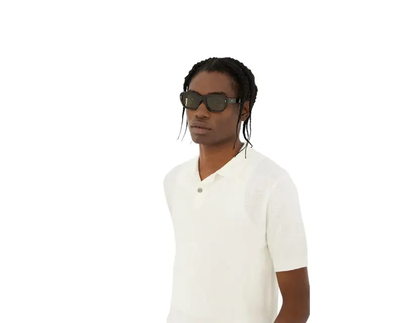 Retrosuperfuture Unisex RHP Miles 3627 Occhiali da sole Acetato Havana Verde Squadrata Normale miniatura 2