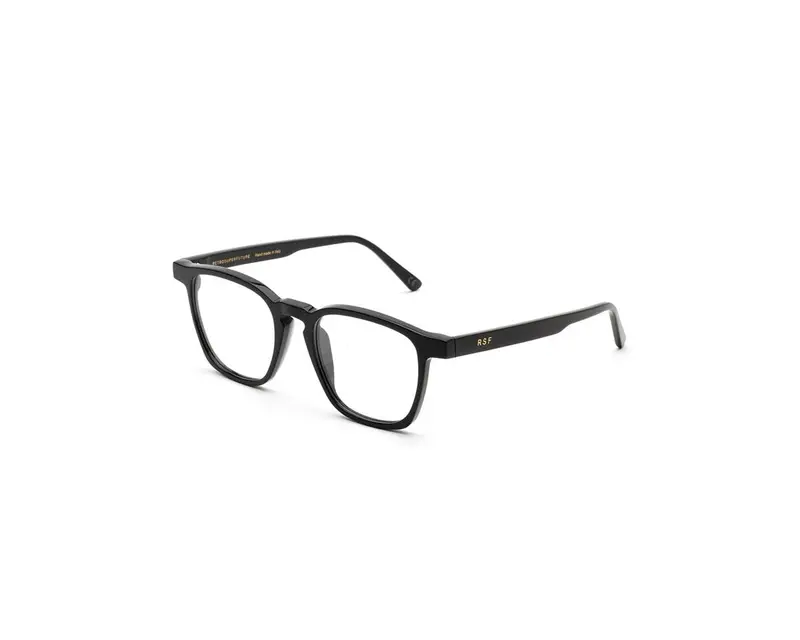 Retrosuperfuture Unisex RJ6 Unico Optical Nero Montature da vista Acetato Nero  Squadrata