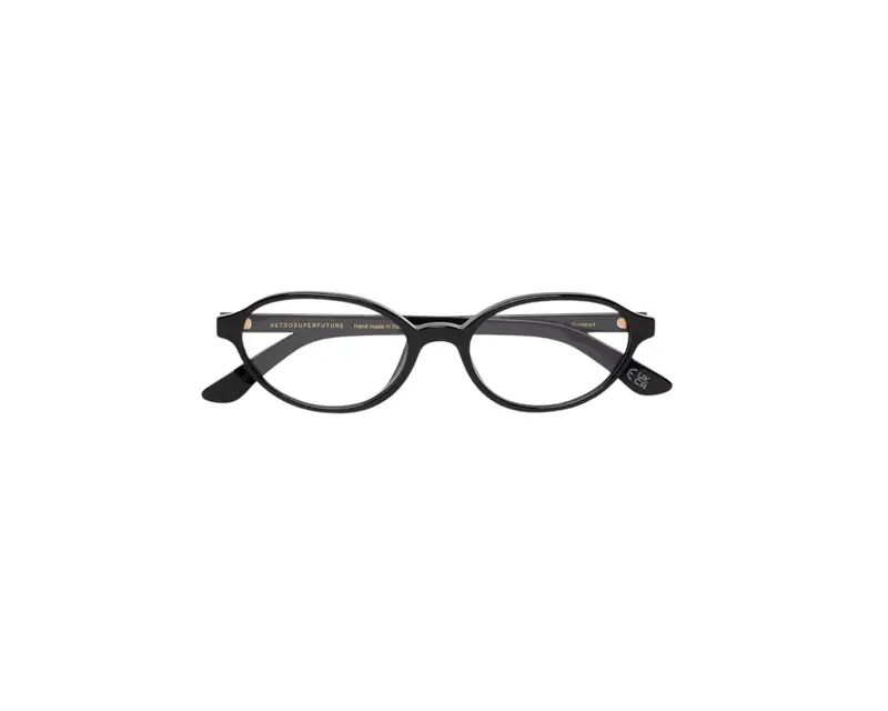 Retrosuperfuture Unisex RZ7 Numero 04 Nero Montature da vista Acetato Nero Rotonda miniatura 2