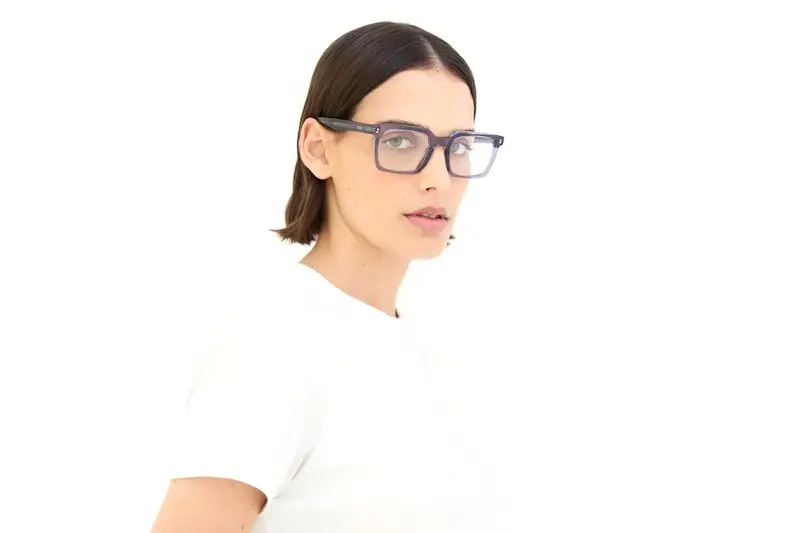 Retrosuperfuture Unisex SQS Secolo optical Marino Montature da vista Acetato Blu Squadrata miniatura 3