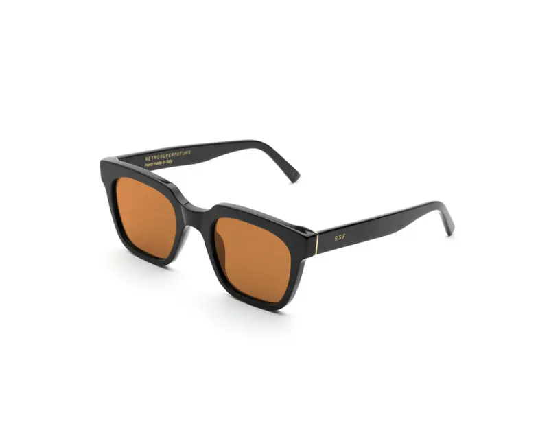 Retrosuperfuture Unisex SU5 Giusto Refined Occhiali da sole Acetato Nero Marrone Squadrata Normale